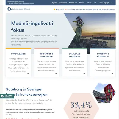 www.businessregiongoteborg.se startsida 2021