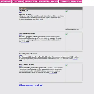 Butikstrender startsida 2005