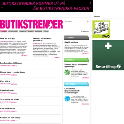 Butikstrender startsida 2010