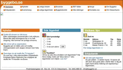 byggebo.se startsida 2005