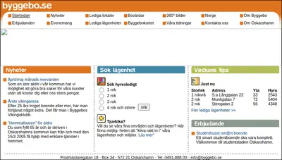 byggebo.se startsida 2006