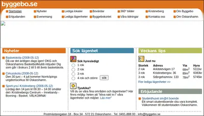 byggebo.se startsida 2008