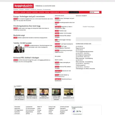 Byggindustrin insikt startsida 2010