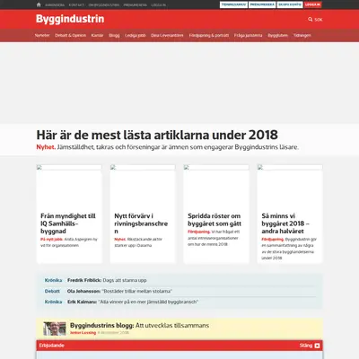 Byggindustrin insikt startsida 2019