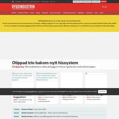 Byggindustrin insikt startsida 2020