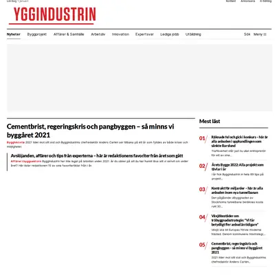 Byggindustrin insikt startsida 2022