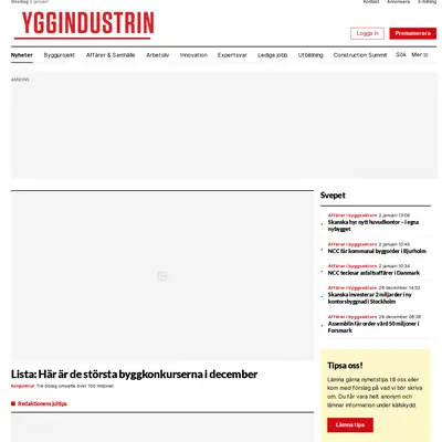 Byggindustrin insikt startsida 2024