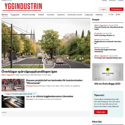 Byggindustrin insikt startsida 2025