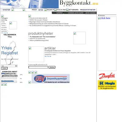 Tidningen Byggkontakt startsida 2005