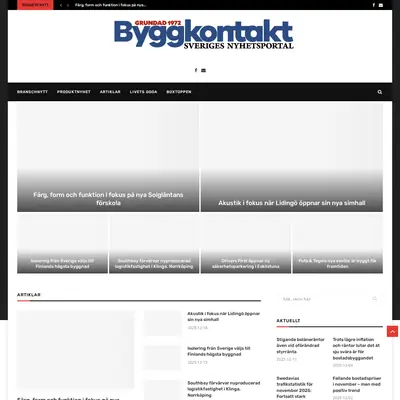 Tidningen Byggkontakt startsida 2026