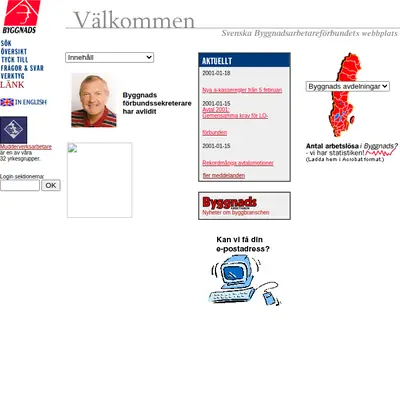 Byggnads Örebro - Värmland startsida 2001