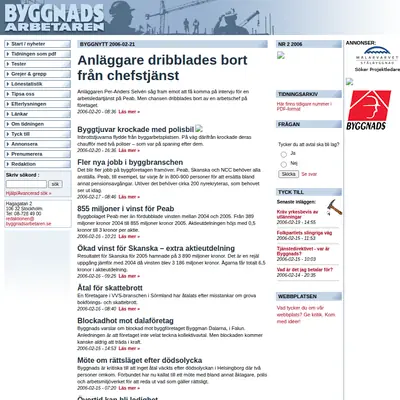 BYGGNADS SKÅNE startsida 2006