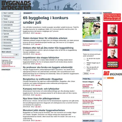 BYGGNADS SKÅNE startsida 2010