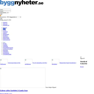 Dina Byggnyheter startsida 2010