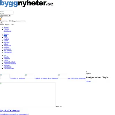 Dina Byggnyheter startsida 2011