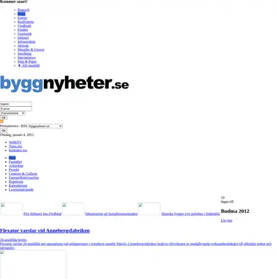 Dina Byggnyheter startsida 2012