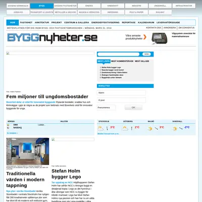 Dina Byggnyheter startsida 2014