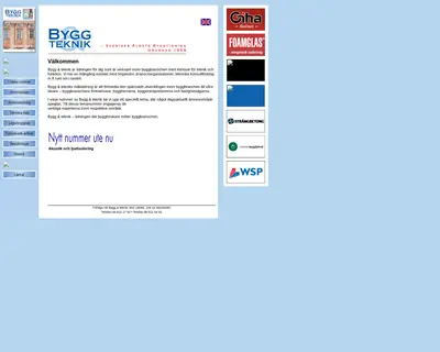 Bygg & Teknik startsida 2006