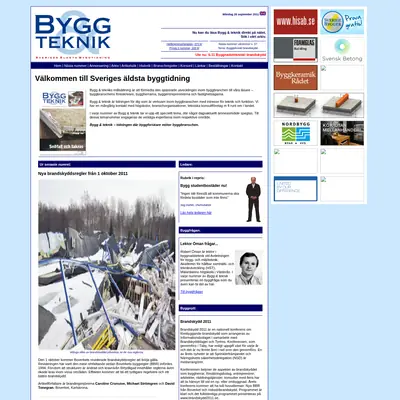 Bygg & Teknik startsida 2011