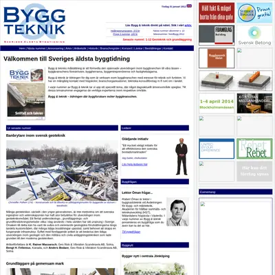Bygg & Teknik startsida 2012