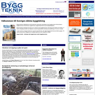 Bygg & Teknik startsida 2014