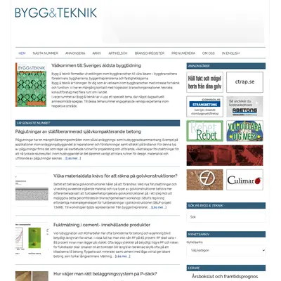 Bygg & Teknik startsida 2019