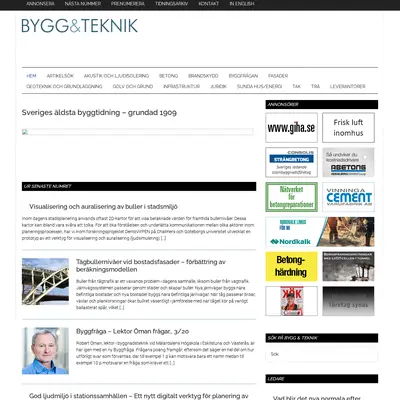 Bygg & Teknik startsida 2020