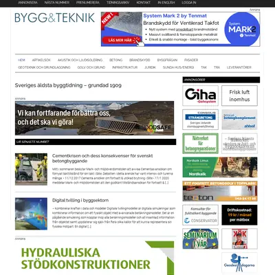 Bygg & Teknik startsida 2022