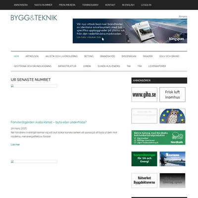 Bygg & Teknik startsida 2025