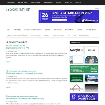 Bygg & Teknik startsida 2026