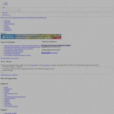 bygma.se startsida 2012