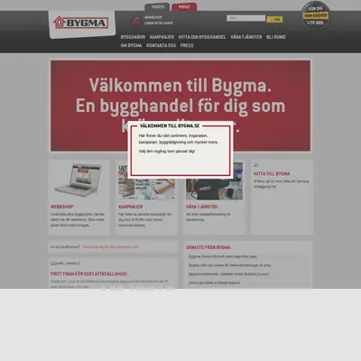 bygma.se startsida 2015