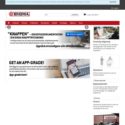 bygma.se startsida 2017