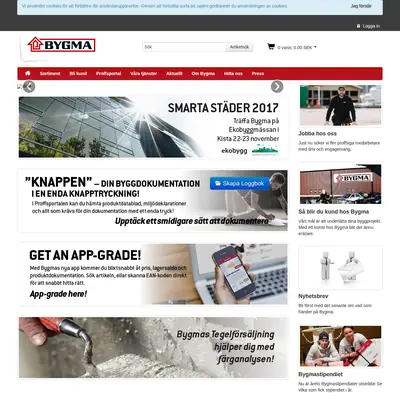 bygma.se startsida 2018