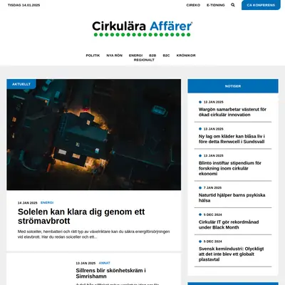 Cirkulära Affärer startsida 2025