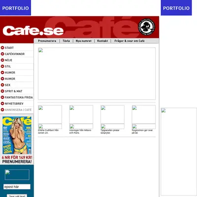 cafe.se startsida 2003