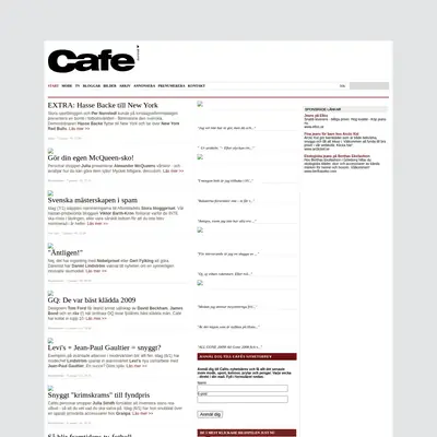 cafe.se startsida 2010