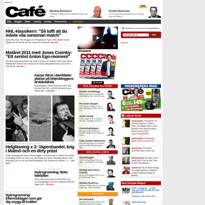 cafe.se startsida 2012