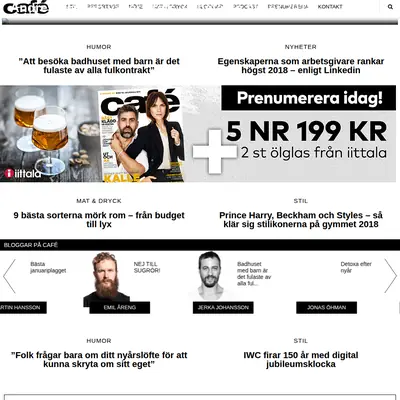 cafe.se startsida 2018