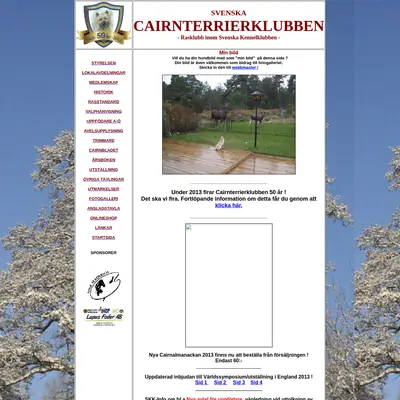 www.cairnterrier.se startsida 2013