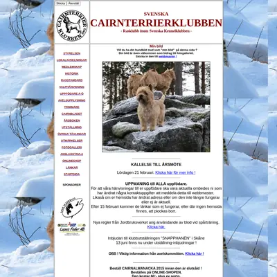 www.cairnterrier.se startsida 2015