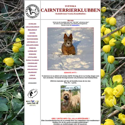 www.cairnterrier.se startsida 2016