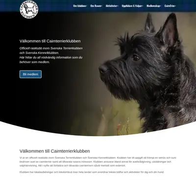 www.cairnterrier.se startsida 2022