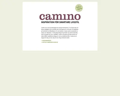 caminomagasin.se startsida 2007