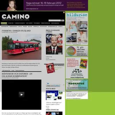 caminomagasin.se startsida 2012