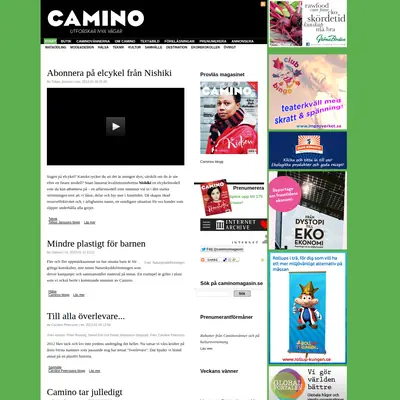caminomagasin.se startsida 2013
