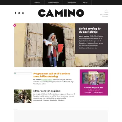 caminomagasin.se startsida 2015