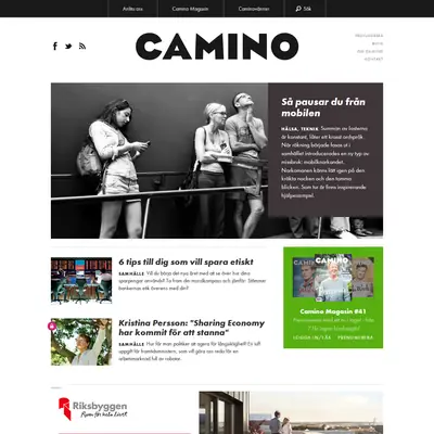 caminomagasin.se startsida 2016
