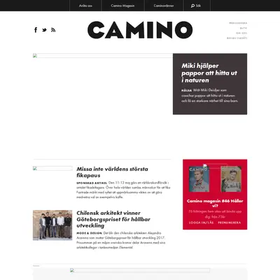 caminomagasin.se startsida 2017