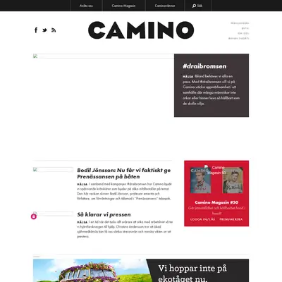 caminomagasin.se startsida 2018